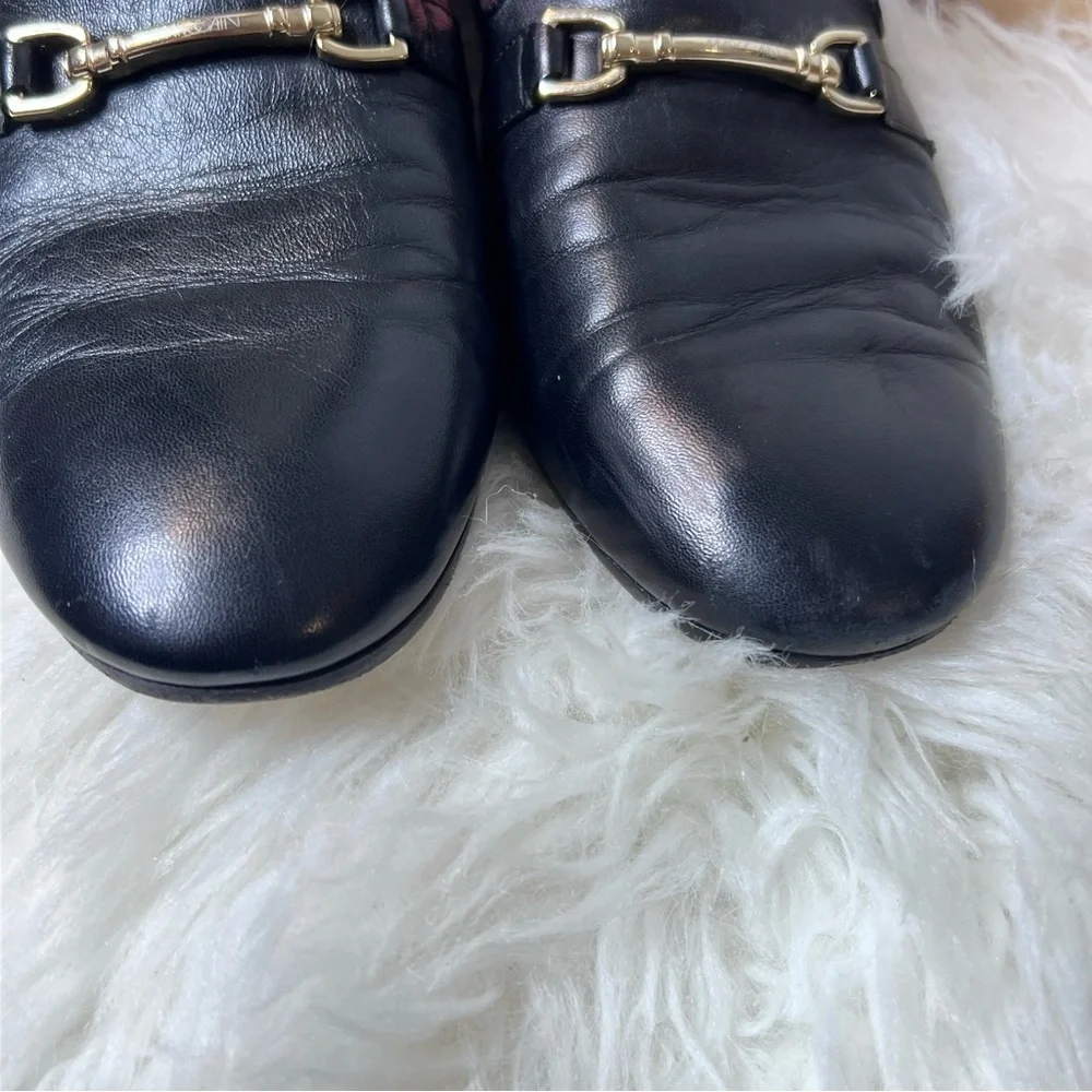 Marc Cain Black Leather Slip-On Loafers
